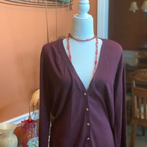 Jeweled Button Chelsea Sweater New York & Co